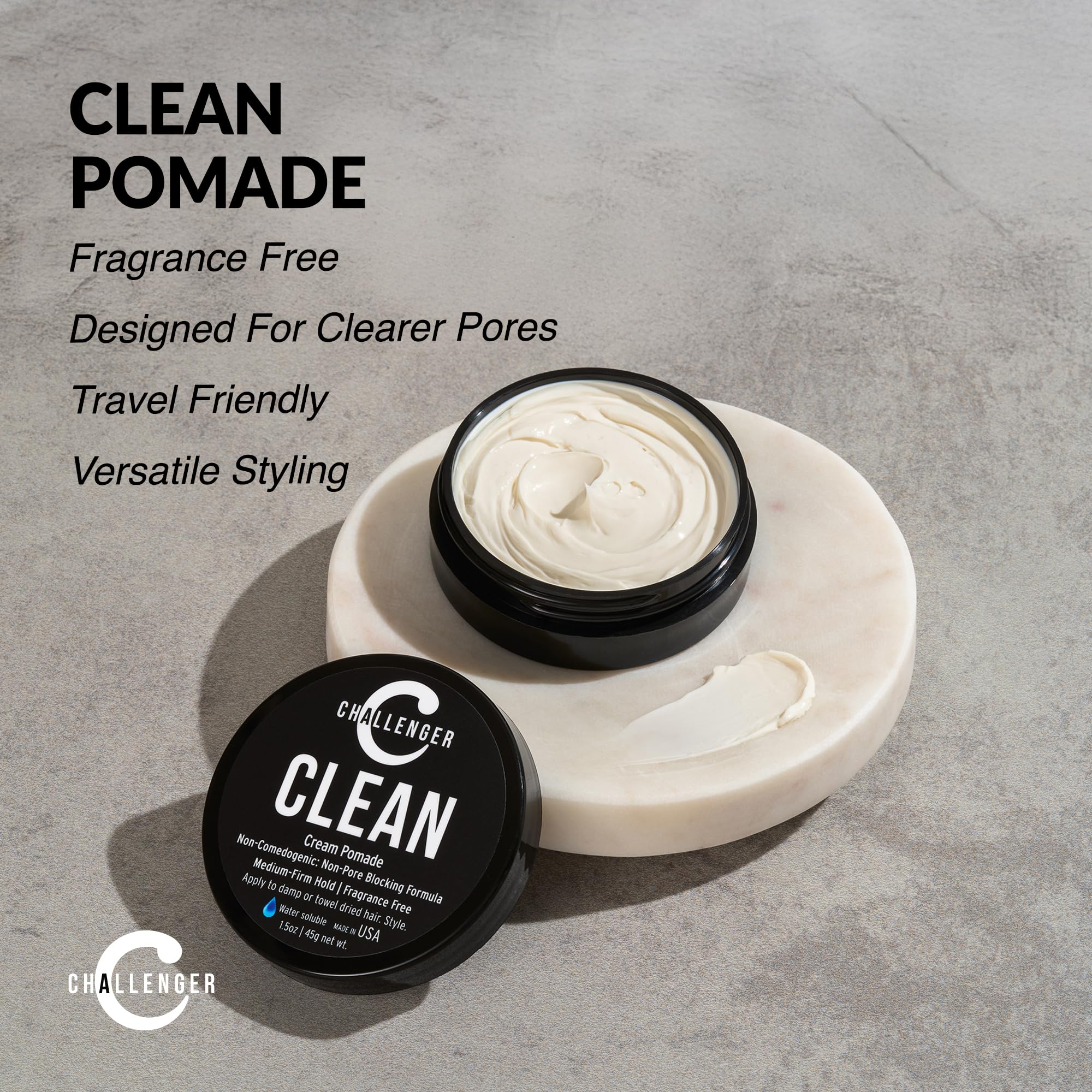 Amazon.com: Challenger Fragrance Free Cream Pomade | Non